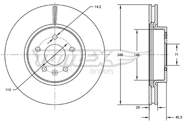 TOMEX Brakes Bremsscheibe